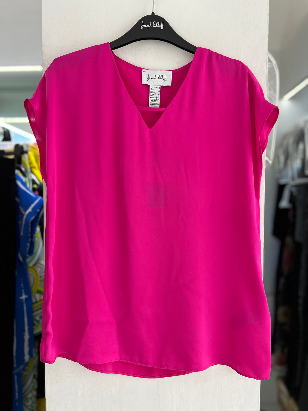 BLUSA ROSA/VERDE CUELLO V 242123