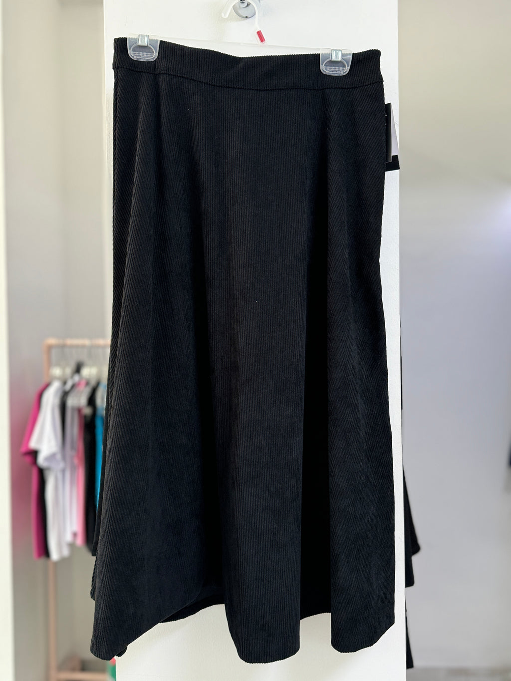 FALDA PANA MIDI NEGRO/BEIGE L35439