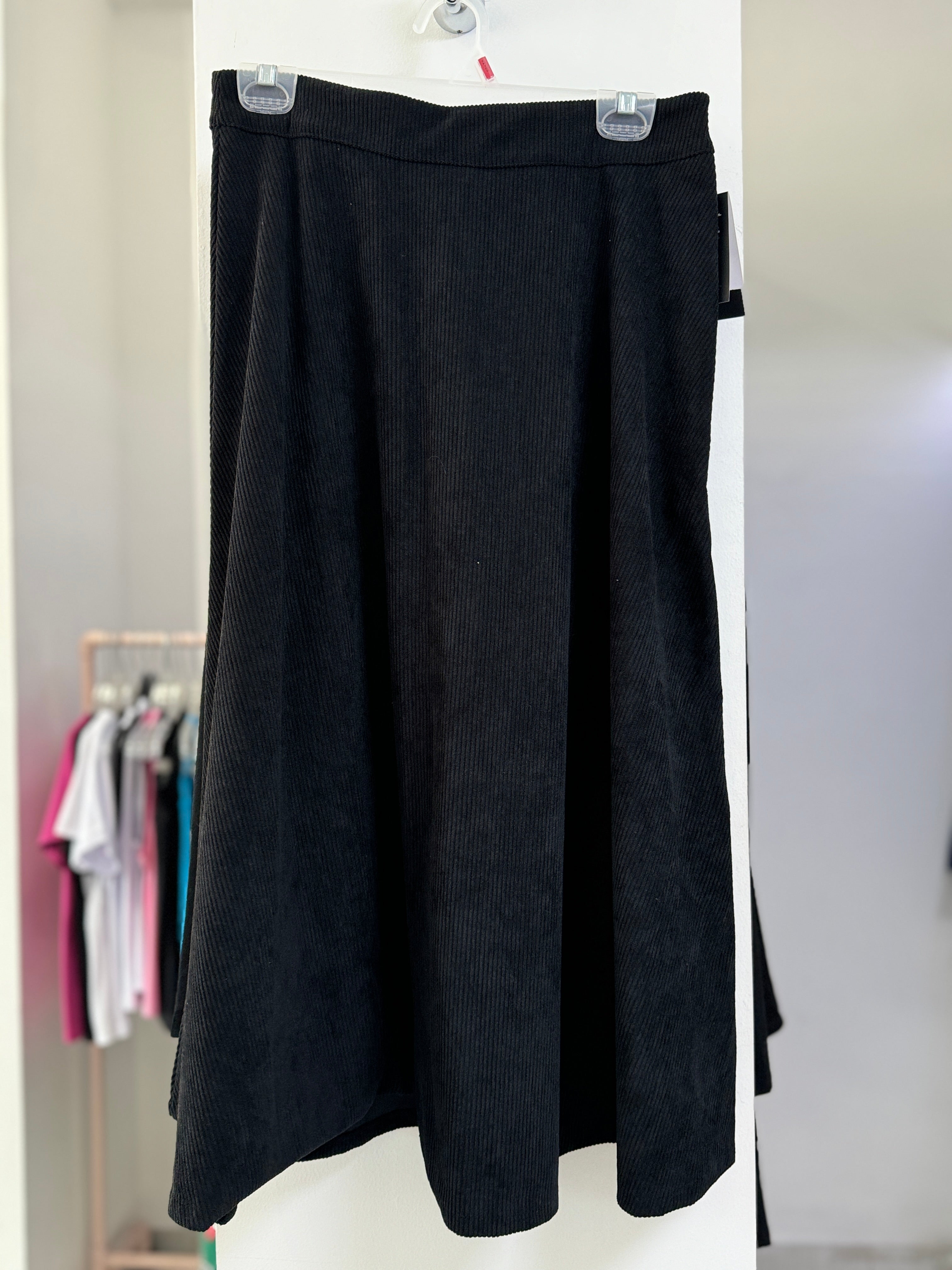 FALDA PANA MIDI NEGRO/BEIGE L35439