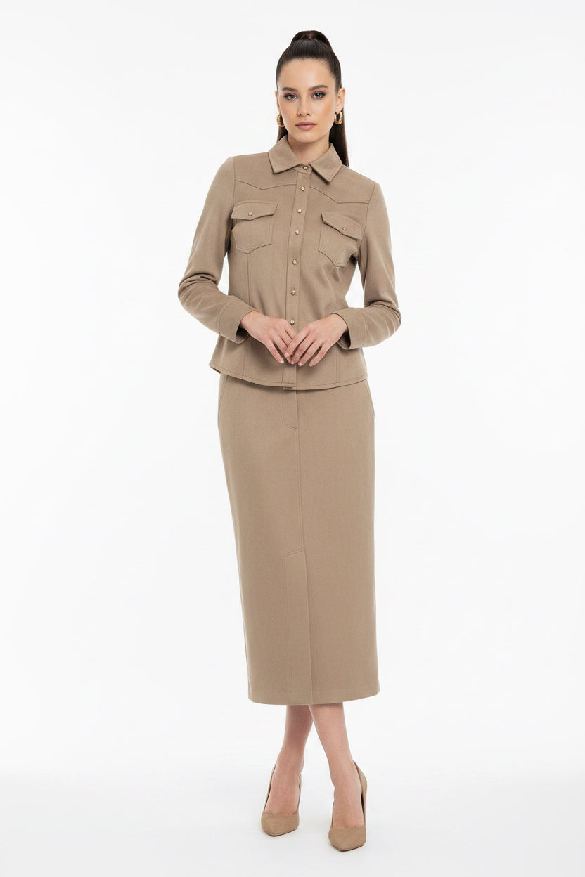 FALDA BEIGE 2701