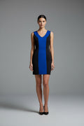VESTIDO CORTO AZUL Y NEGRO 13425