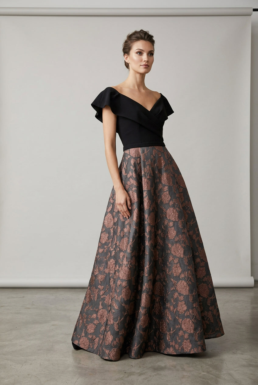 VESTIDO LARGO NEGRO 57456