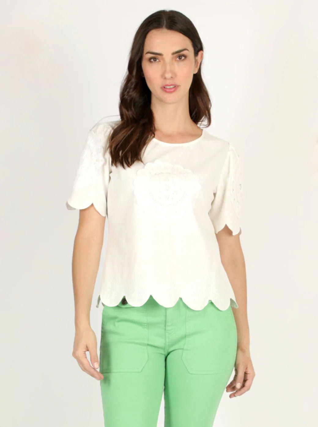 BLUSA HUESO BORDADA 124439