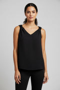 BLUSA AZUL/NEGRA/BEIGE L35562