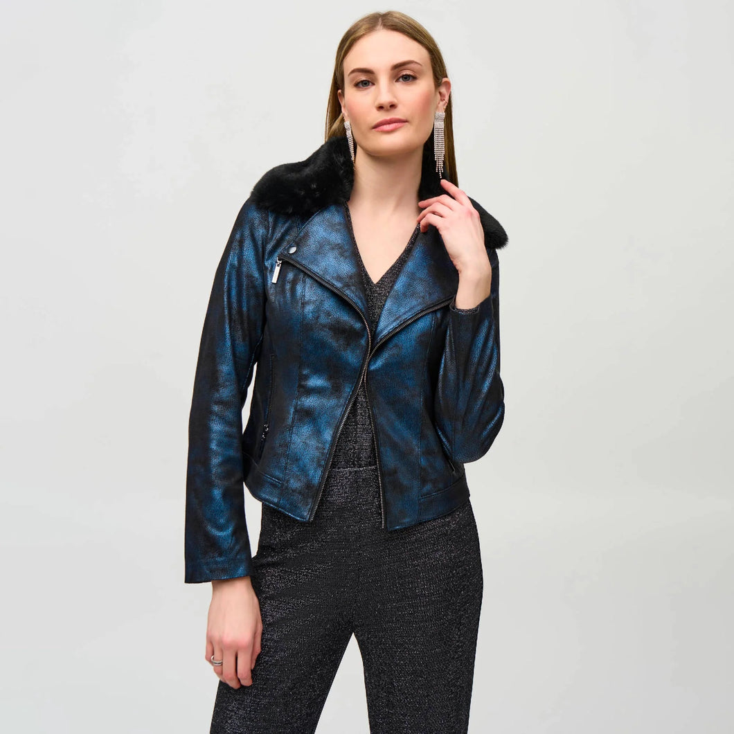 CHAQUETA AZUL METÁLICO 244918