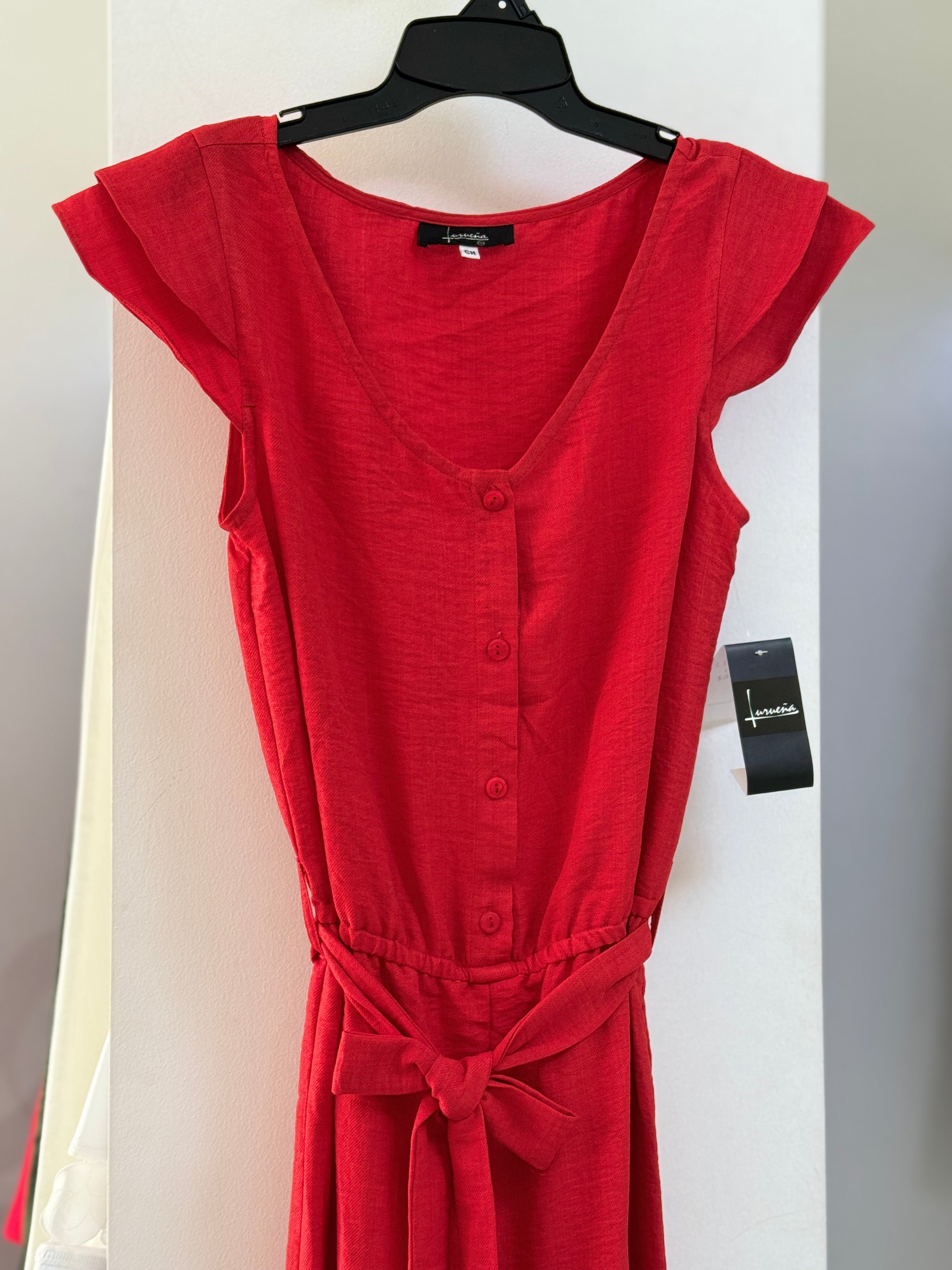 JUMPSUIT ROJO/BEIGE L35356