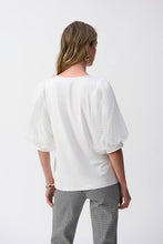 Cargar imagen en el visor de la galería, BLUSA BLANCA MANGA GLOBO 251097
