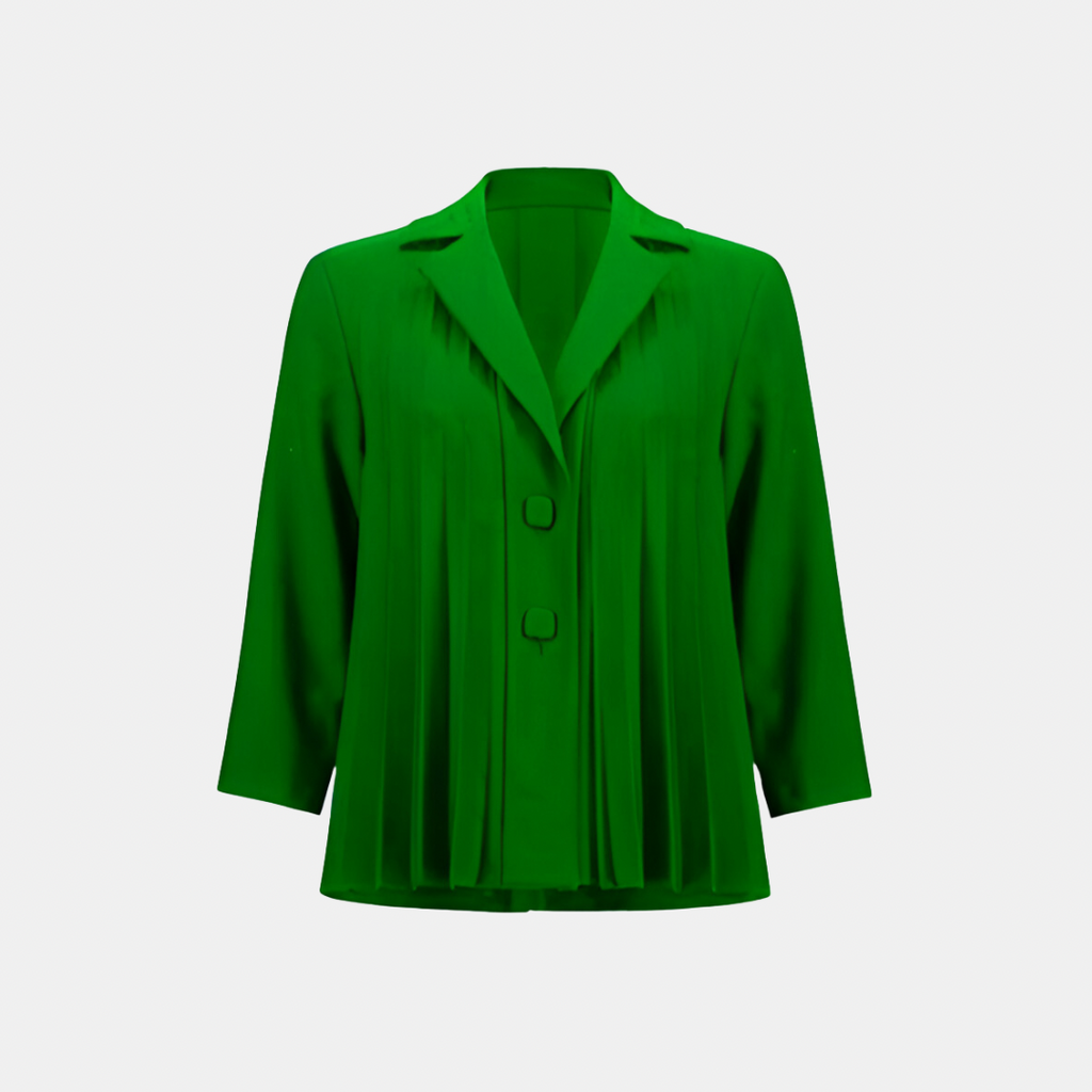 SACO VERDE PLISADO 244011
