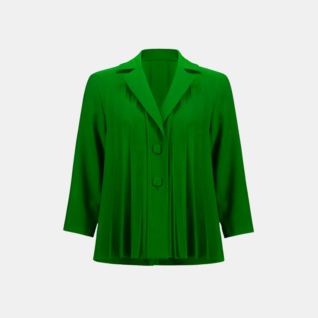 SACO VERDE PLISADO 244011