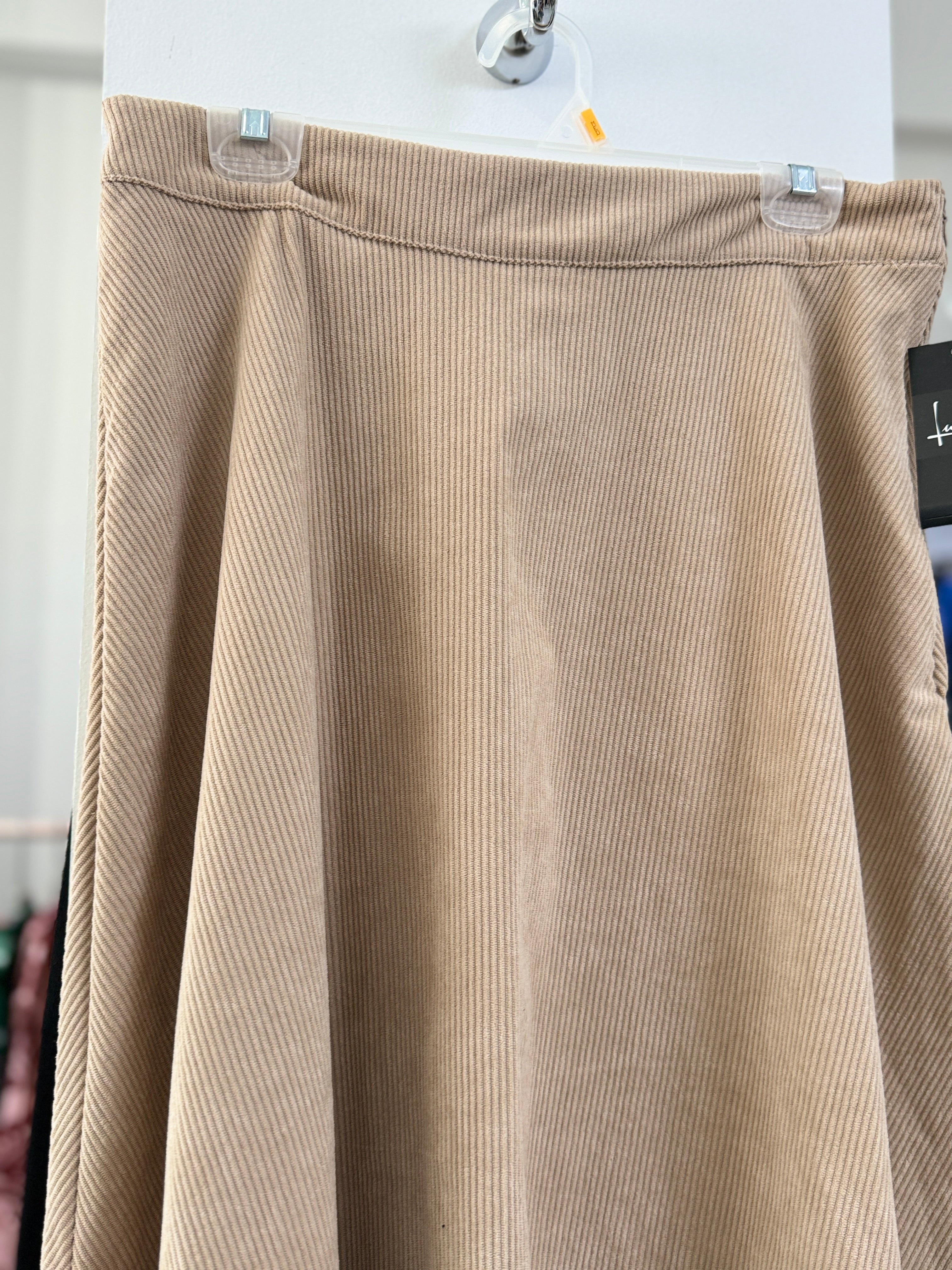 FALDA PANA MIDI NEGRO/BEIGE L35439
