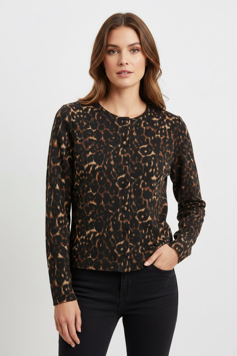 BLUSA NEGRA ANIMAL PRINT R26061