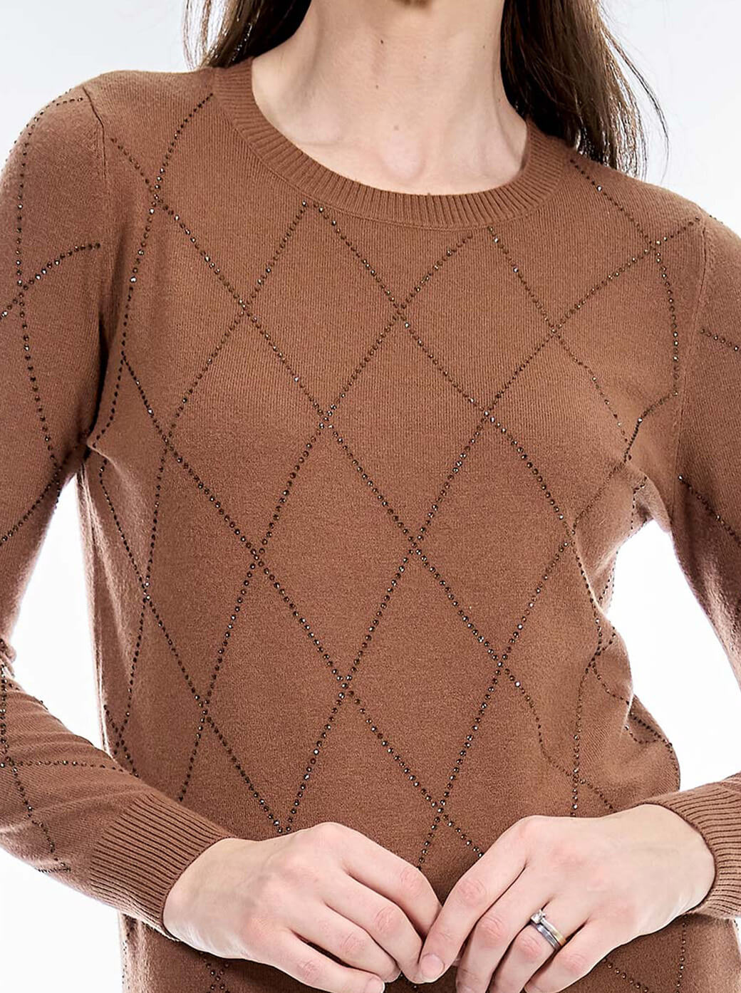 SUÉTER CAFE/GRIS/NEGRO 224979
