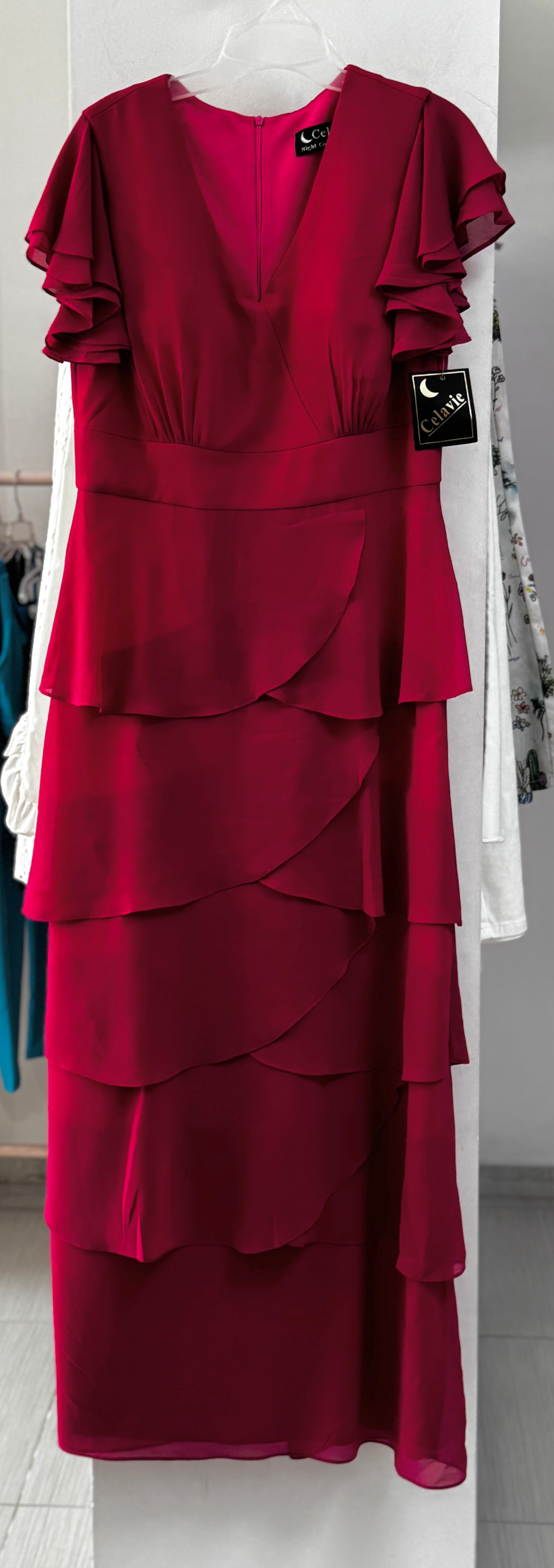VESTIDO LARGO CAPAS VARIOS TONOS 4025