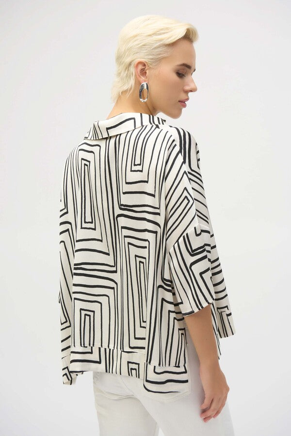 BLUSA BEIGE ESTAMPADA 252060