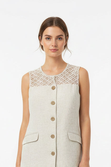 CHALECO BEIGE 126397