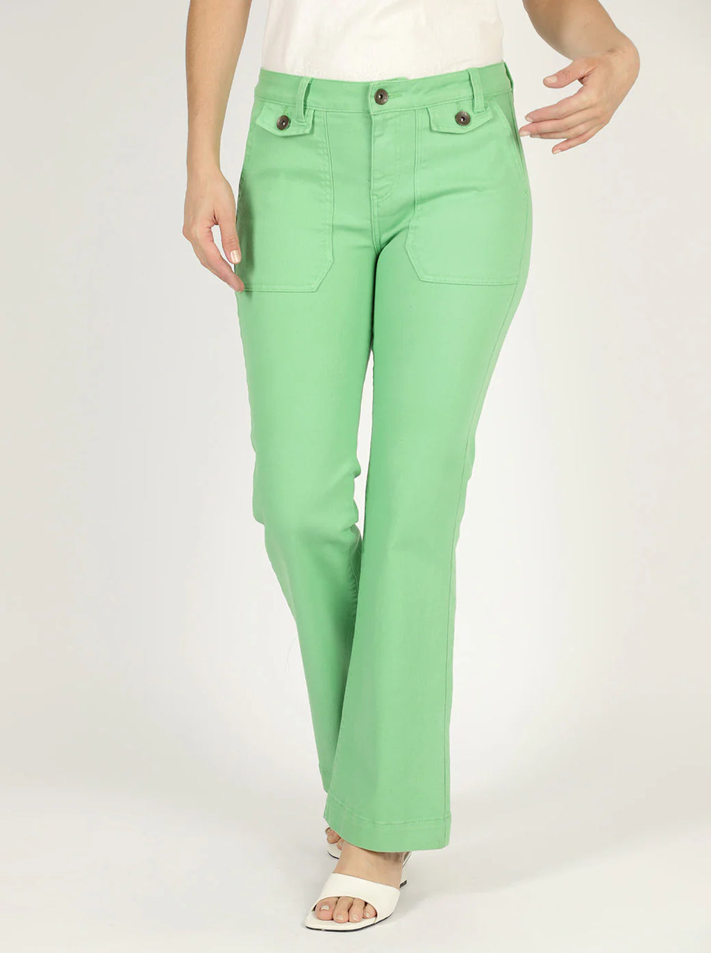 PANTALÓN JEANS VERDE 124436
