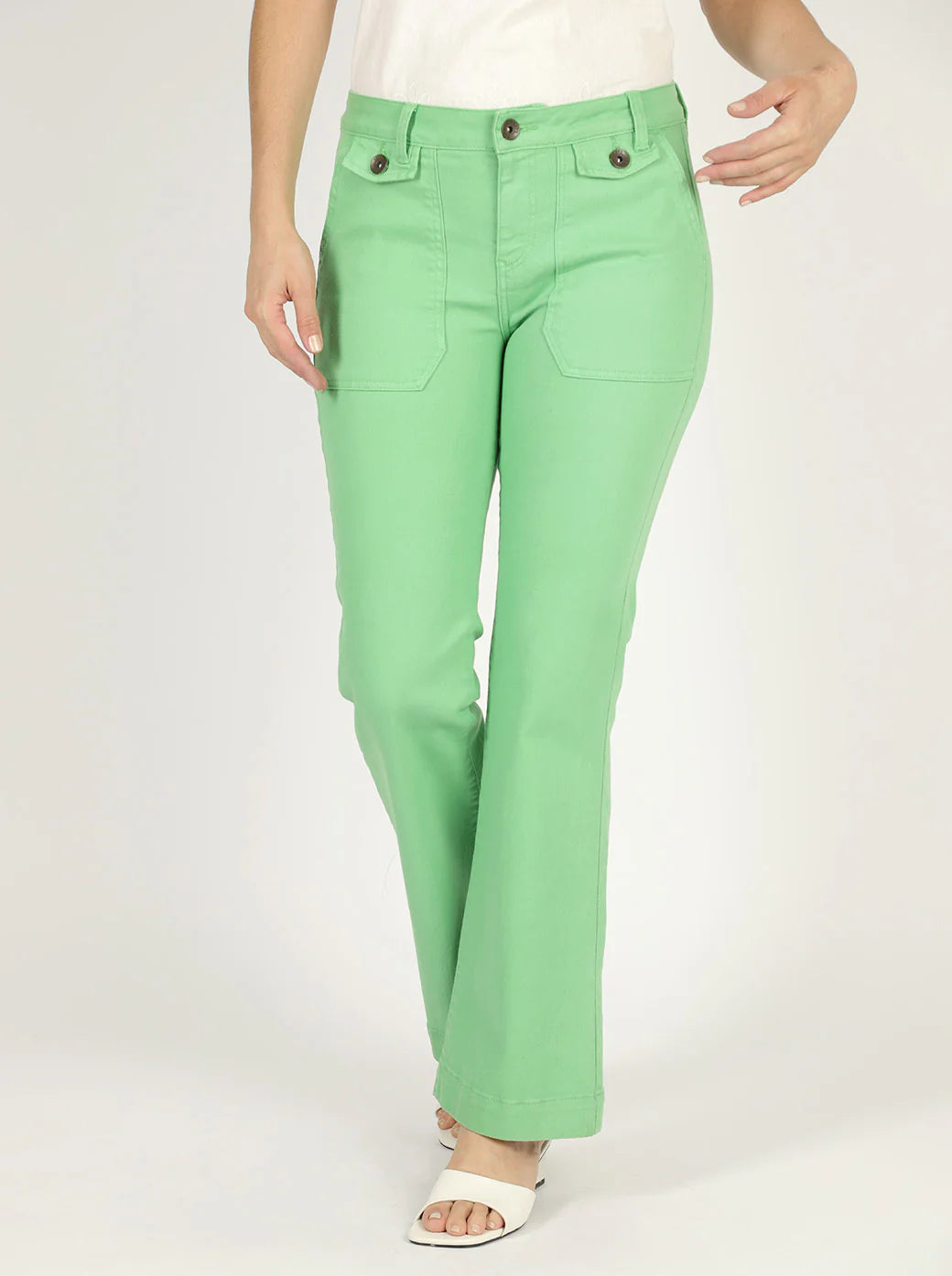 PANTALÓN JEANS VERDE 124436