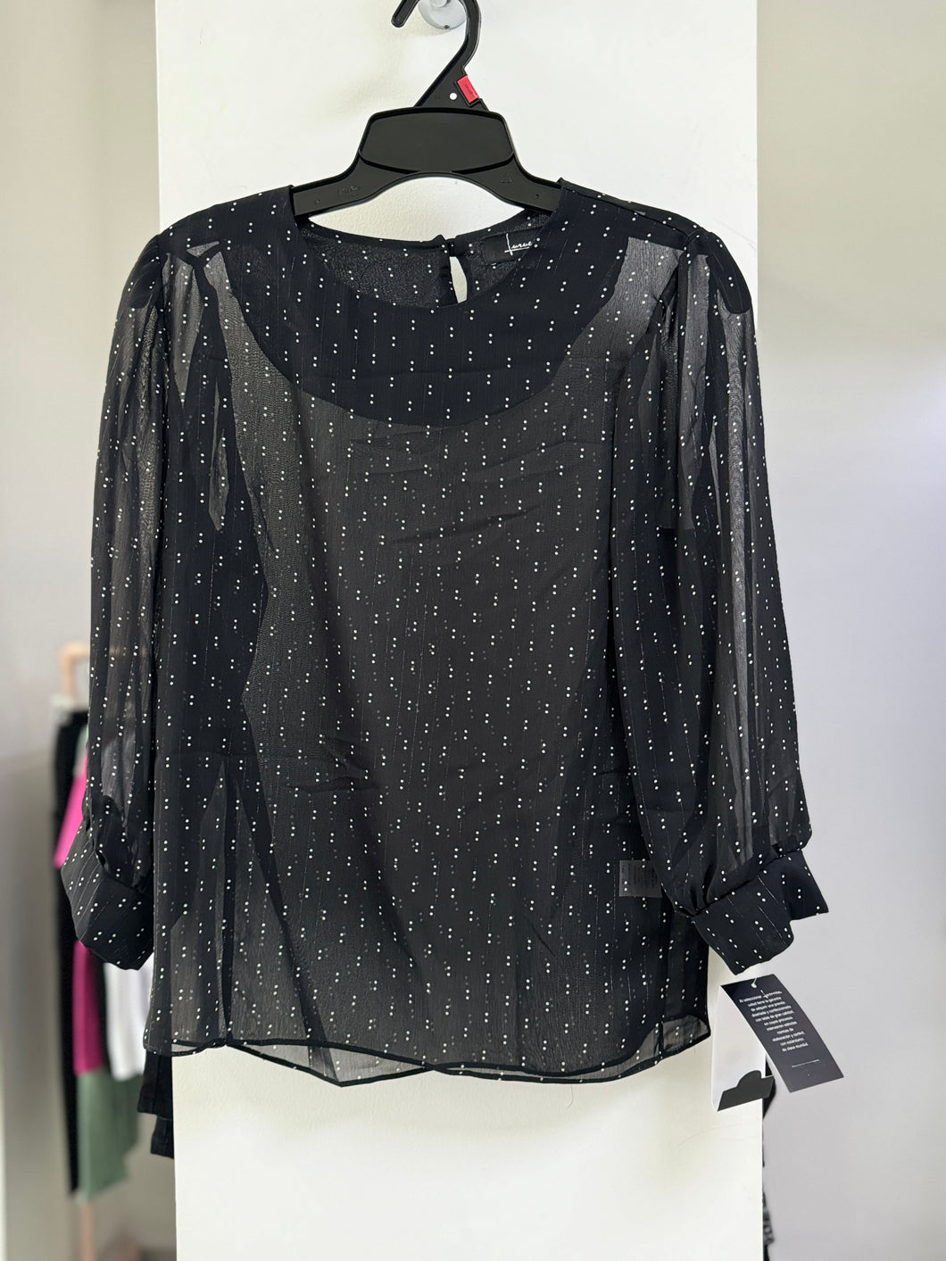 BLUSA NEGRA ESTAMPADA L35458