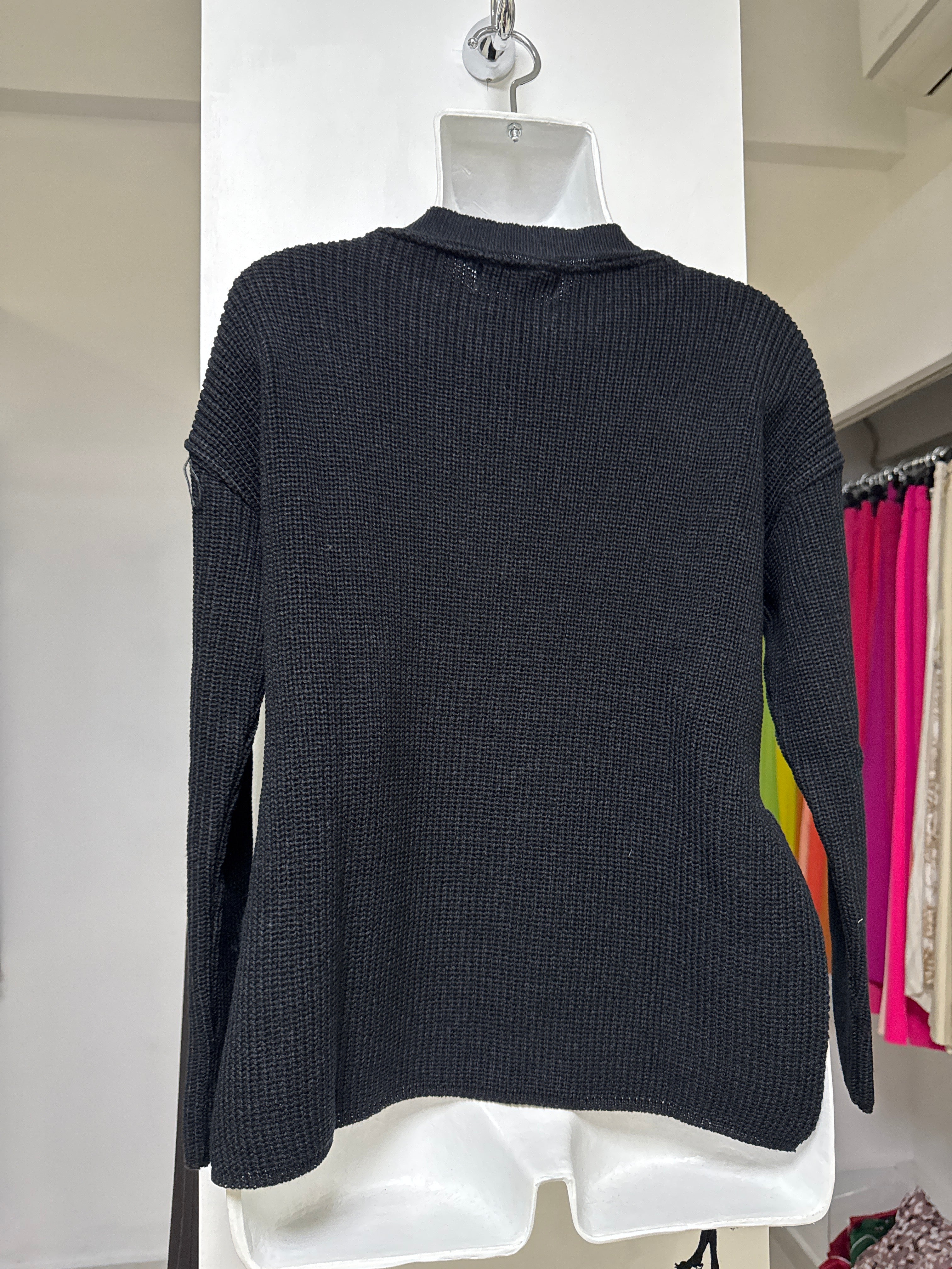 SUÉTER NEGRO/CAFÉ L33435