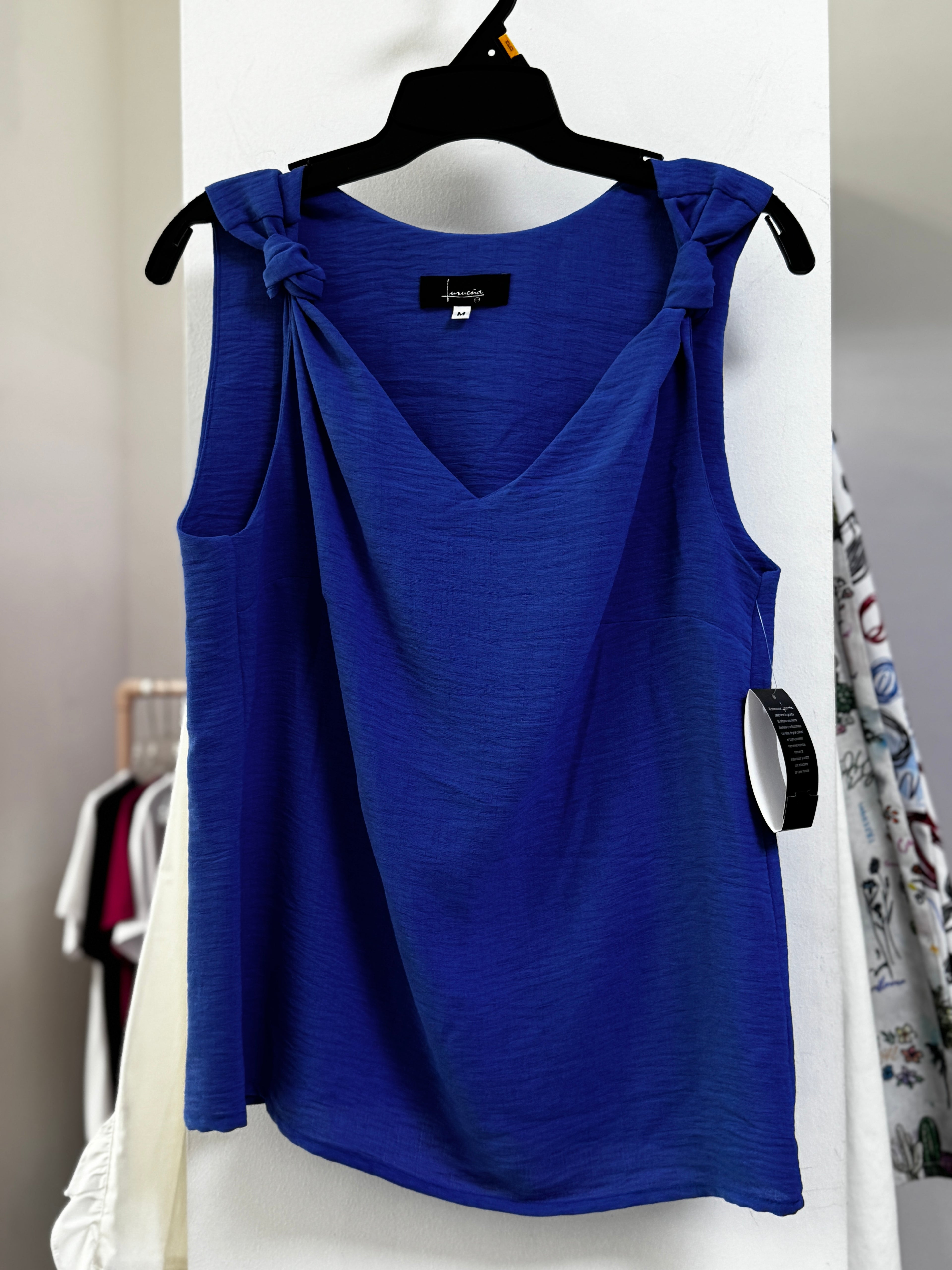 BLUSA AZUL/NEGRA/BEIGE L35562