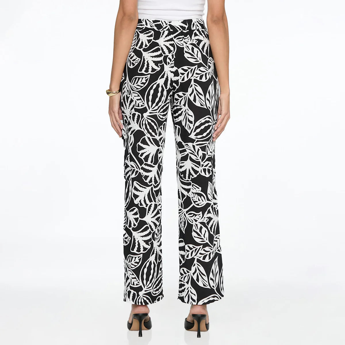 PANTALÓN NEGRO ESTAMPADO R12517