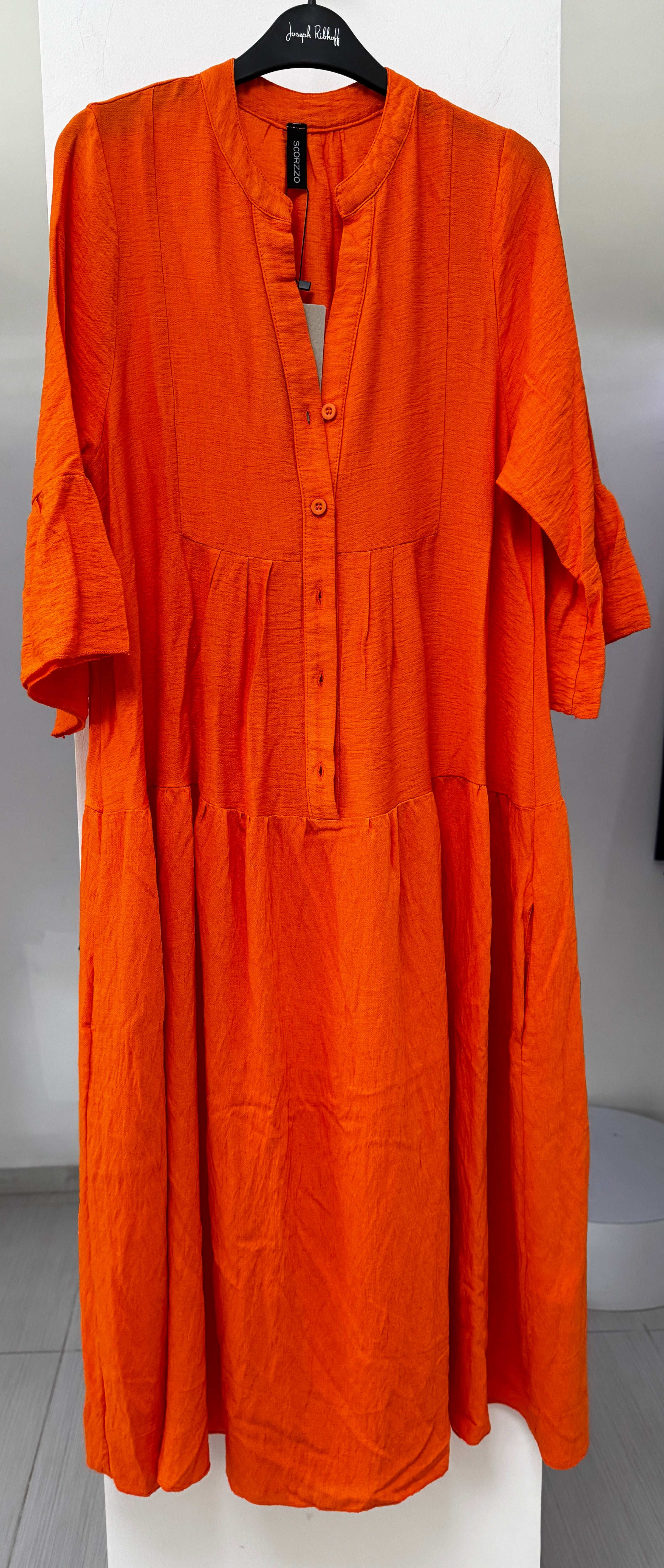 VESTIDO MIDI NARANJA 125820