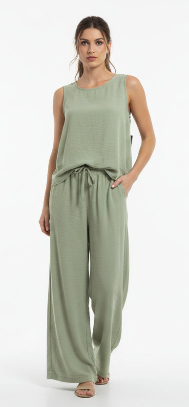 CONJUNTO BLUSA+PANTALÓN VERDE L35717