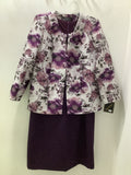 VESTIDO UVA CON SACO ESTAMPADO 6204