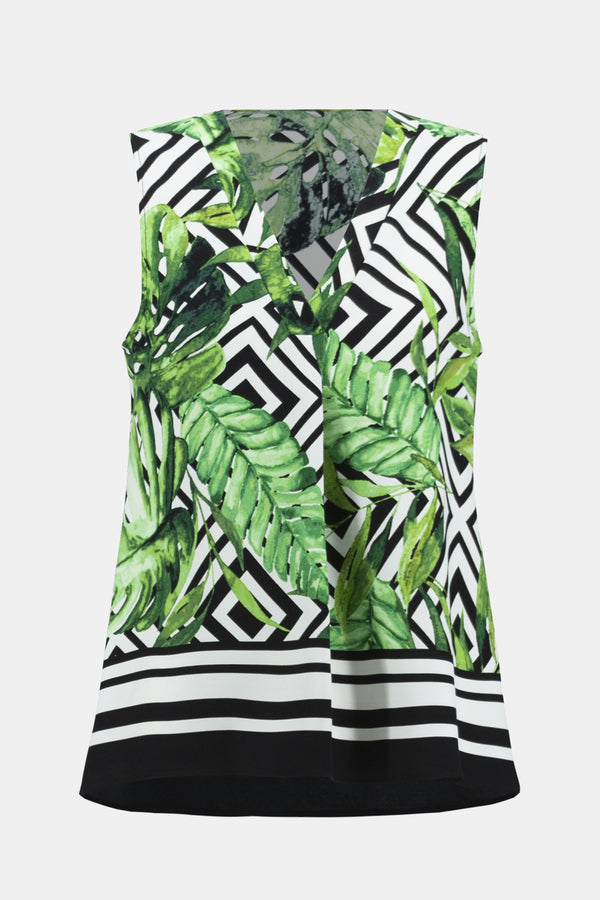 BLUSA VERDE ESTAMPADA 242237