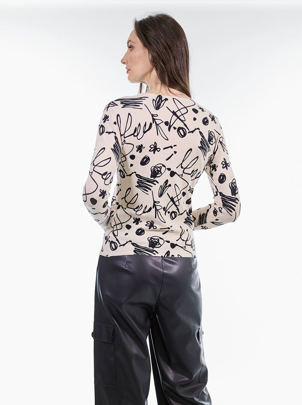 SUÉTER BEIGE ESTAMPADO 224982