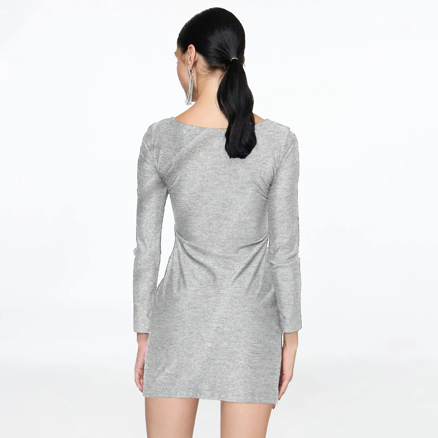 VESTIDO CORTO GRIS R22427