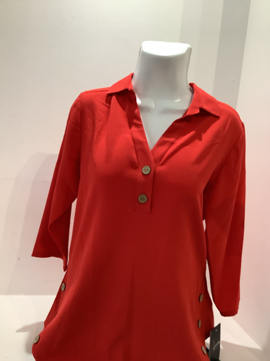 BLUSA ROJA MANGA 3/4 L35460