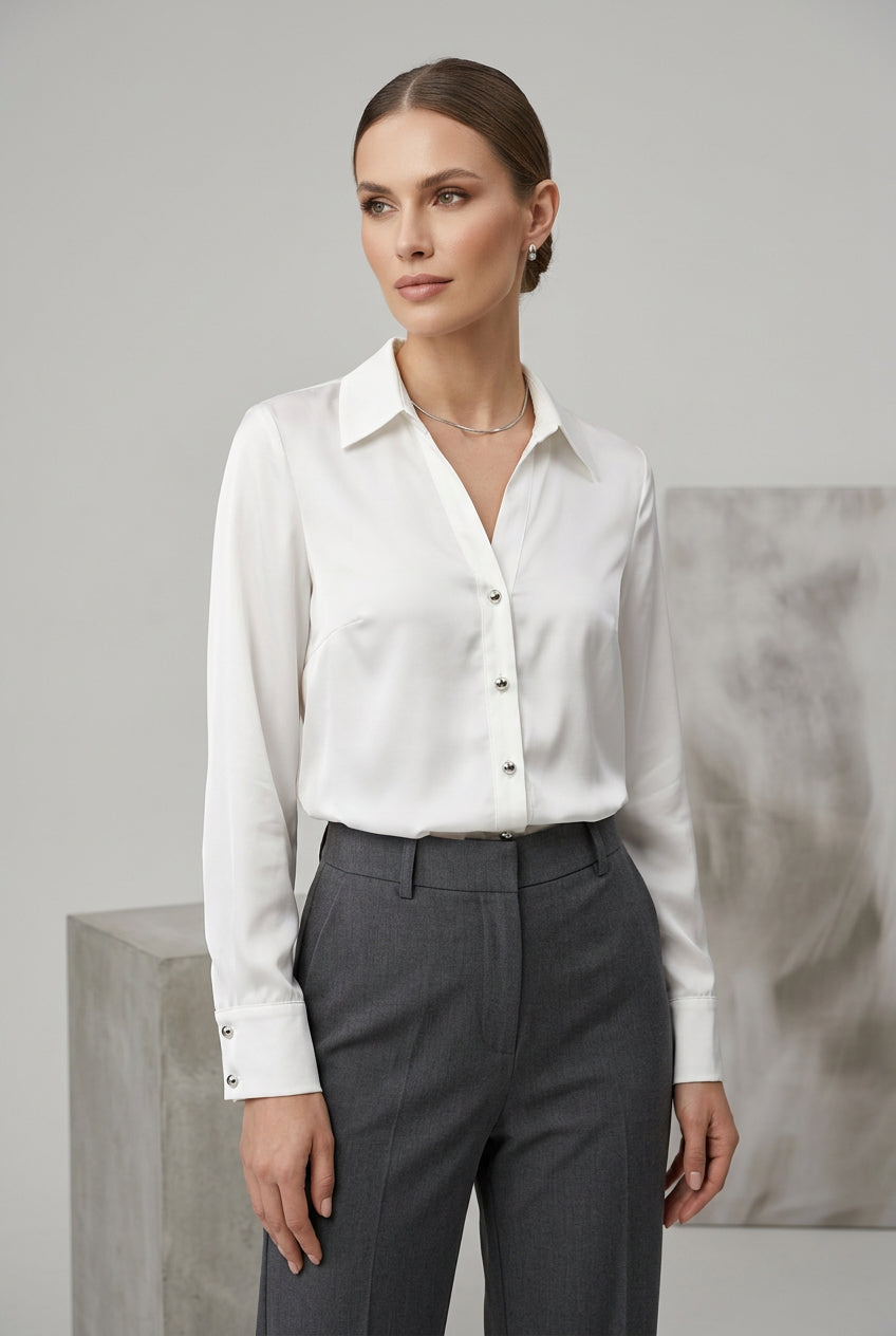 BLUSA BLANCA CAMISERA L35862