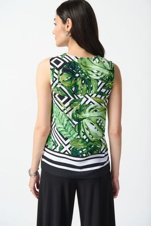 BLUSA VERDE ESTAMPADA 242237