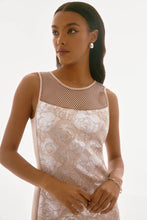 Cargar imagen en el visor de la galería, VESTIDO CORTO BEIGE FLORES 251742

