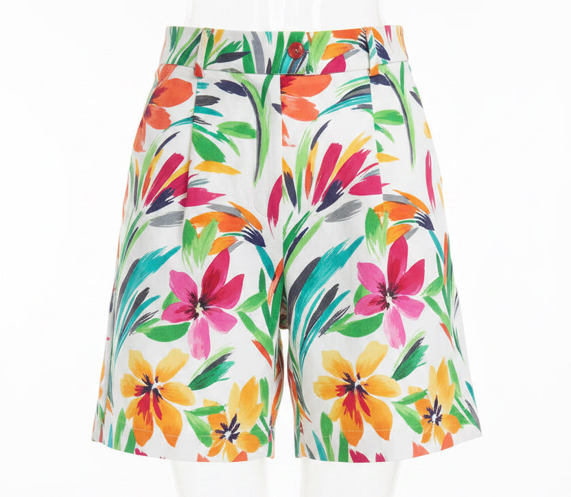 SHORT BLANCO ESTAMPADO 2302