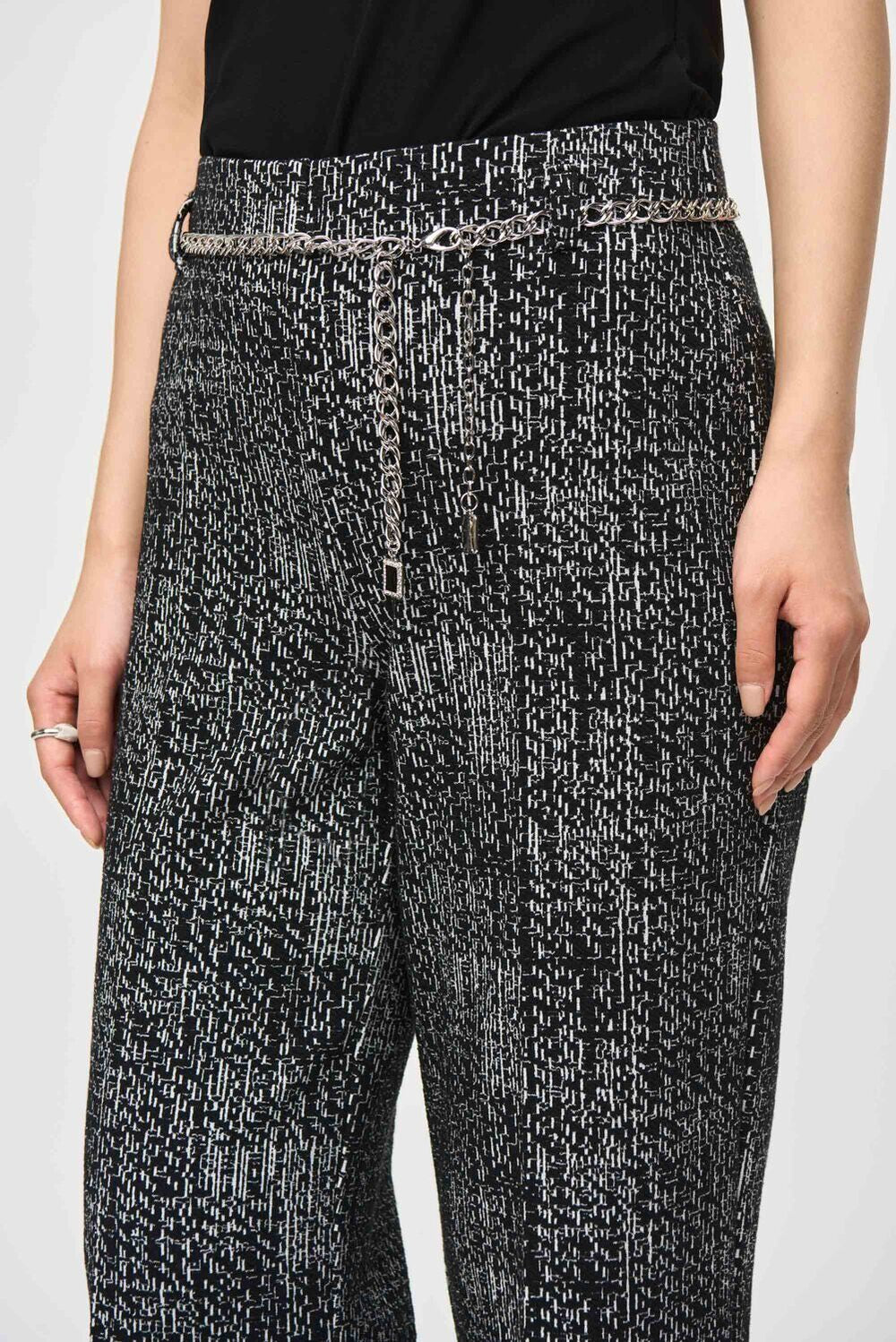 PANTALÓN JASPEADO -CINTO 243288