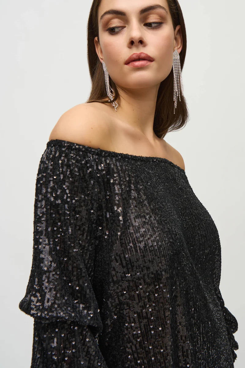 BLUSA NEGRA LENTEJUELAS 244227