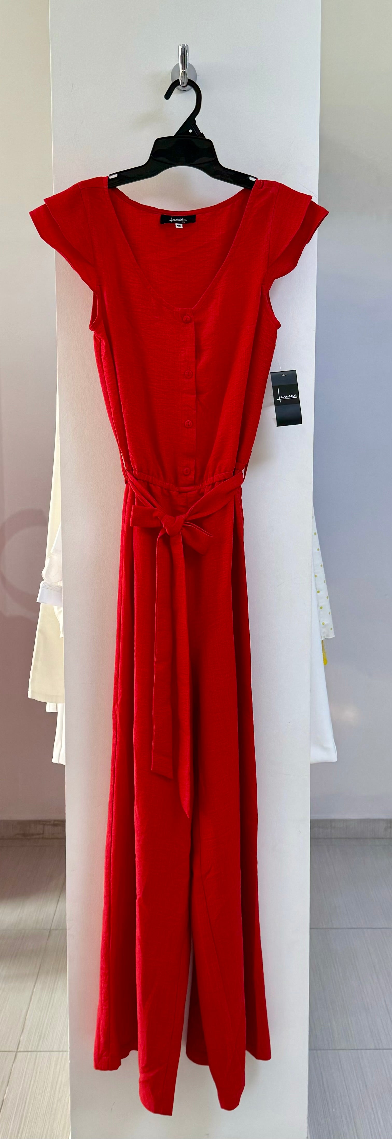 JUMPSUIT ROJO/BEIGE L35356