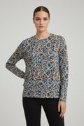 BLUSA BEIGE ESTAMPADA 226296