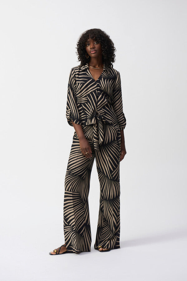 PANTALÓN NEGRO ESTAMPADO 251085