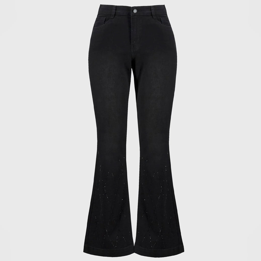 PANTALÓN JEANS NEGRO CAMPANA 244949