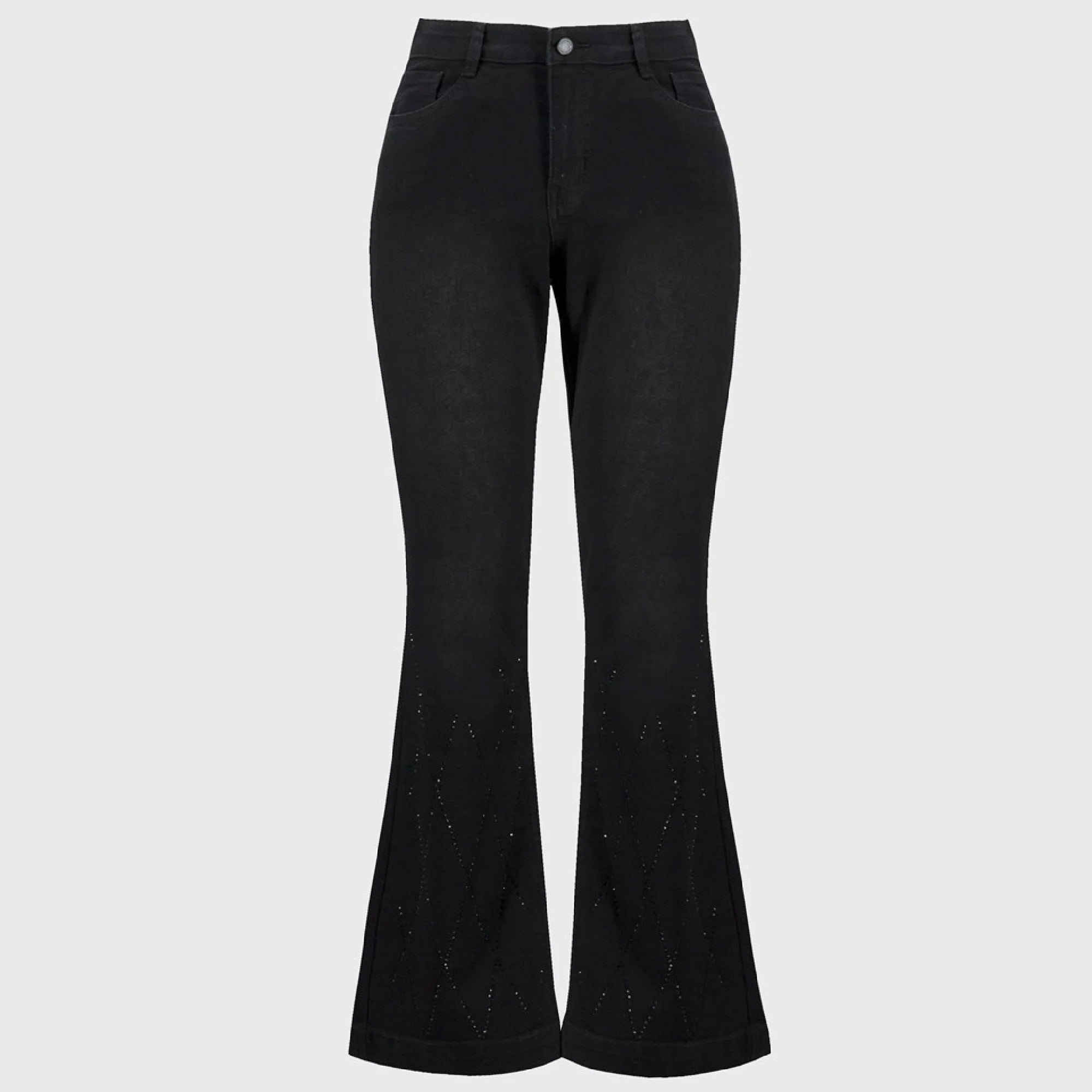 PANTALÓN JEANS NEGRO CAMPANA 244949