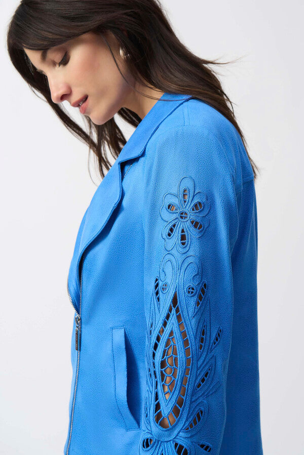 CHAQUETA AZUL/BEIGE MANGA CALADA 251936