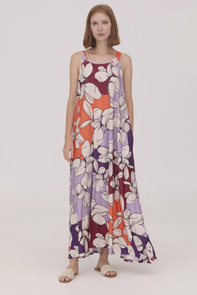 VESTIDO PÚRPURA ESTAMPADO 125615