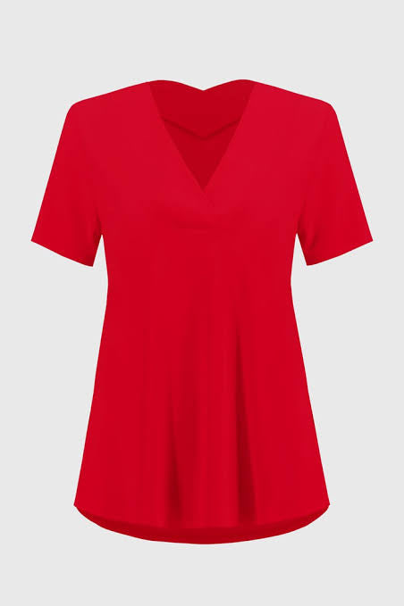 BLUSA ROSA/ROJO/FIUSCHA CUELLO V 251125