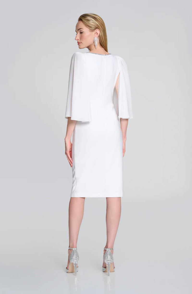 VESTIDO CORTO BLANCO MANGA GASA 242732