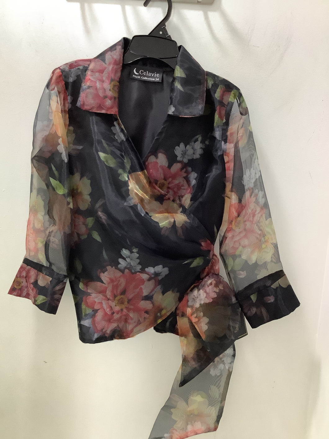 BLUSA ORGANZA ESTAMPADA FLORES 8071