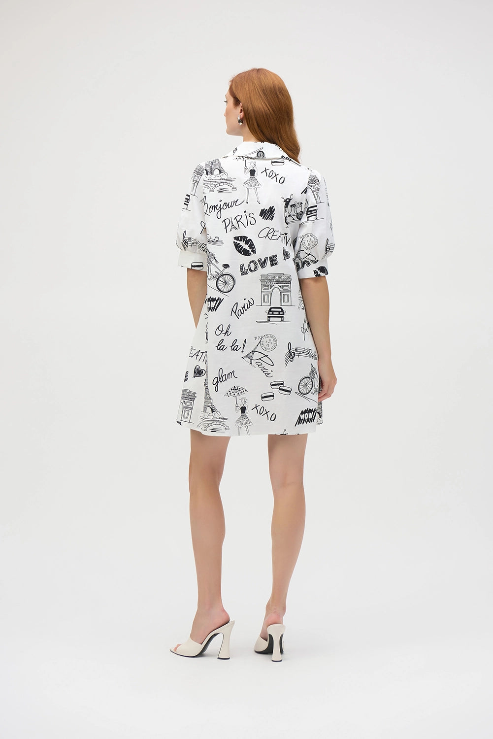 VESTIDO CORTO BLANCO ESTAMPADO 252019