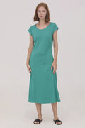 VESTIDO MIDI TURQUESA 125641